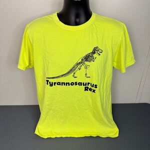 Project Social T T-Shirt Mens L Tyrannosaurus Rex Neon Graphic Urban Outfitter
